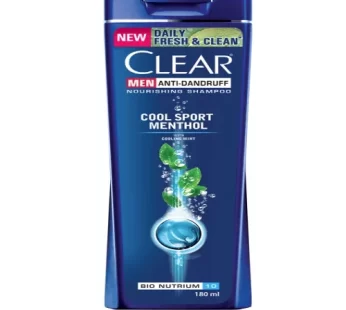 Clear Shampoo Men Cool Sport Menthol Anti Dandruff – ক্লিয়ার অ্যান্টি ড্যান্ড্রাফ শ্যাম্পু  – 180 ml